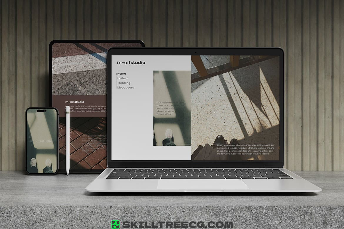 图片[2]-Multi Devices Mockup with Realistic Background（262727）-技能树
